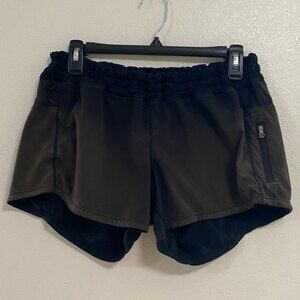 Lululemon Shorts Womens Size 8 Black Faded Tracker Lined Running Short 4" Inseam